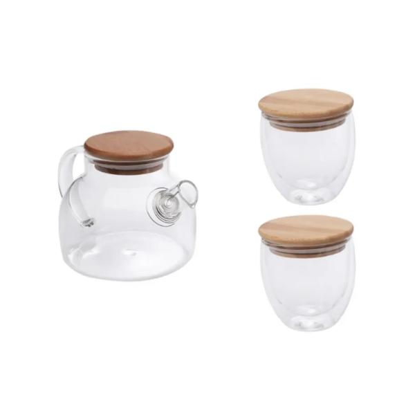 CG6-13951 SET DE TETERA Y VASO LINNEOX2 B32