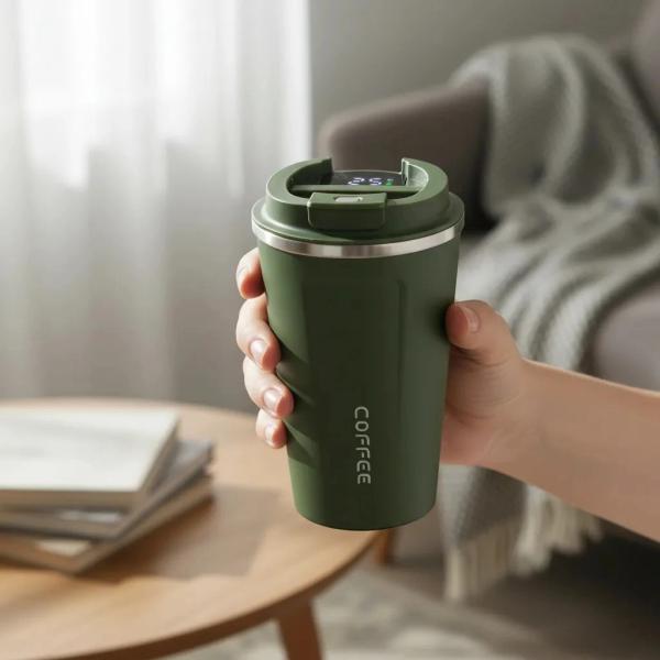 CG14-2222 VASO TÉRMICO CON DISPLAY LED 510ML - VERDE - Image 3