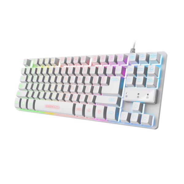 CG16-24739 TRUST GAMING/TECLADO GXT 833W THADO METAL/ILUMINADO/USB WHITE