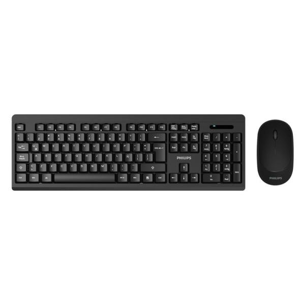 CG16-SPT6324B PHILIPS TEC+MOU SERIE 3000 WIREL. USB 1600DPI 104KEYS BLACK