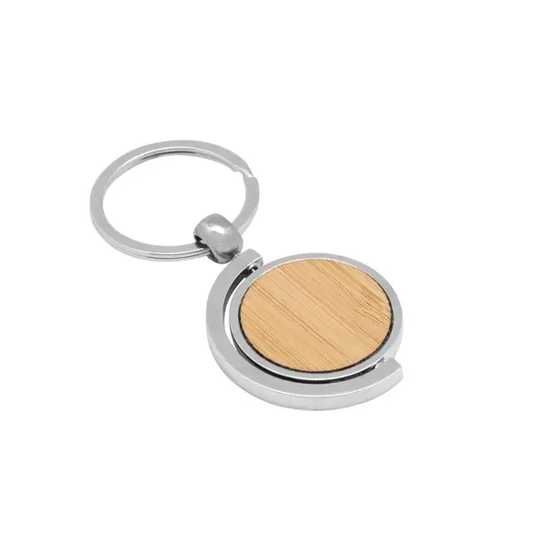 CG2-T648 LLAVERO DE BAMBÚ SPIN