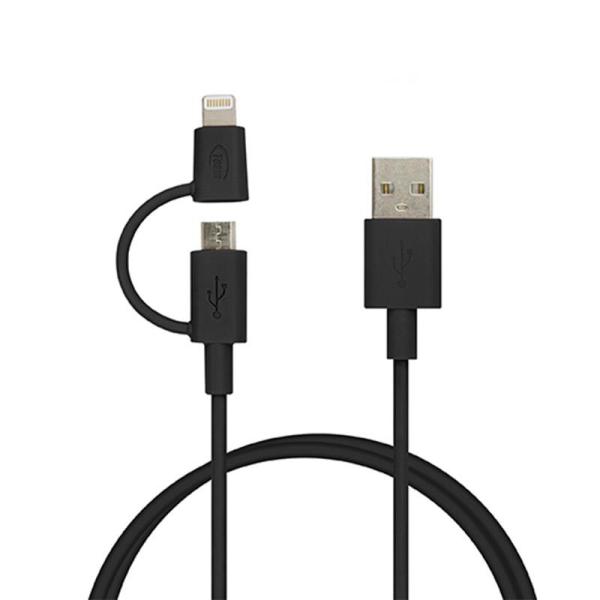 CG16-TWC02B01 TEAM GROUP CABLE WC02 / 2 EN 1 / BLACK – ANDROID – IPHONE