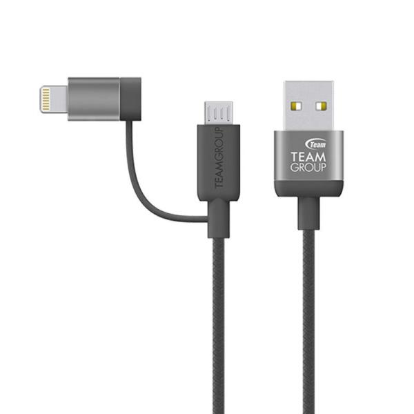 CG16-TWC06D01 TEAM GROUP CABLE WC06 / 2 EN 1 / 20 CM GOLD / IPHONE – ANDROID