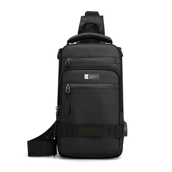 CG16-ZC-164B ZOM BANDOLERA CHICAGO CROSSBODY ZC-164B BLACK 10-11 USB