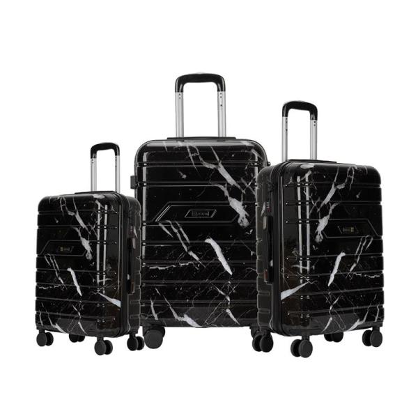 CG16-ZL-S628BF ZOM VALIJAS RÍGIDAS ZL-S628BF – SET X 3 MEDIDAS – MARBLE BLACK FANSY