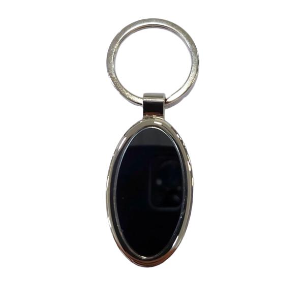 CG4-M170 LLAVERO LAQUEADO NEGRO OVAL
