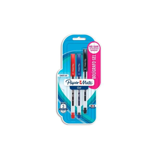 CG3-P15.048 BOLIGRAFO PAPER MATE ECONOMY GEL X 3